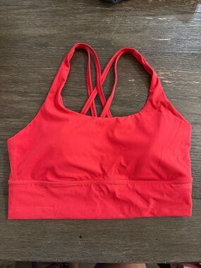 Athleta Red Crisscross Back Sports Bra